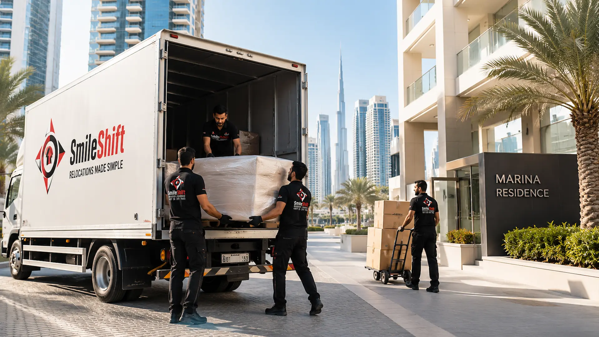 SmileShift apartment moving service in Dubai
